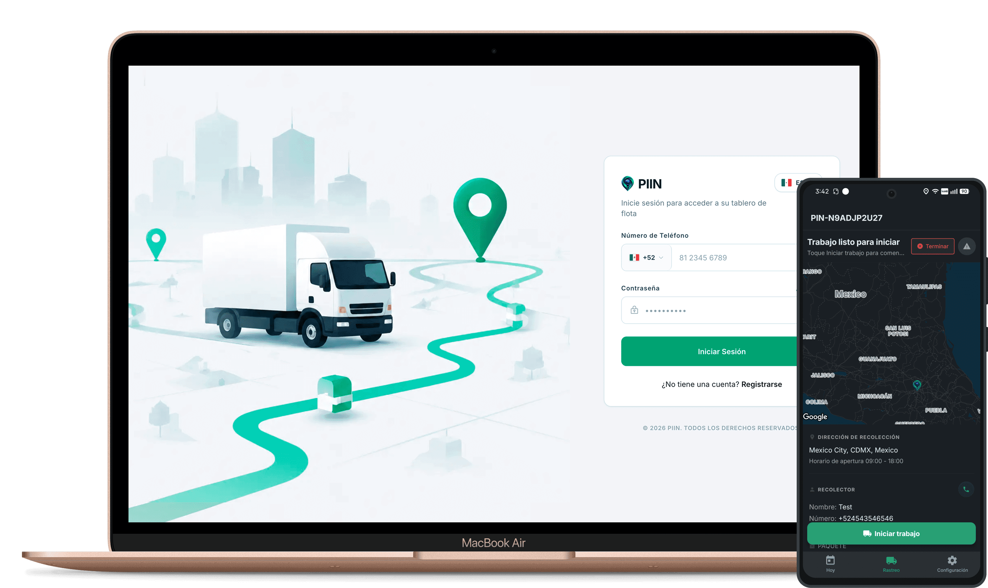 PIIN driver mobile app